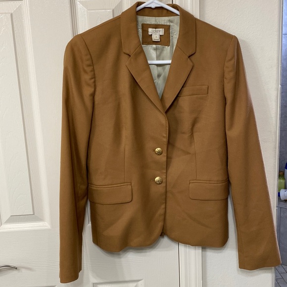 J Crew camel brown blazer size 4